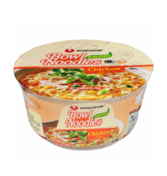 NONGSHIM BOWL Noodles Savory Chicken Flavor, 3.03oz