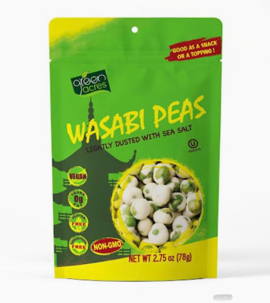 Green Acres, wasabi peas, lightly dusted with sea salt, 2.75oz