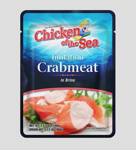 CHICKEN OF THE SEA, imitation crab meat in brine 3.17 ounce