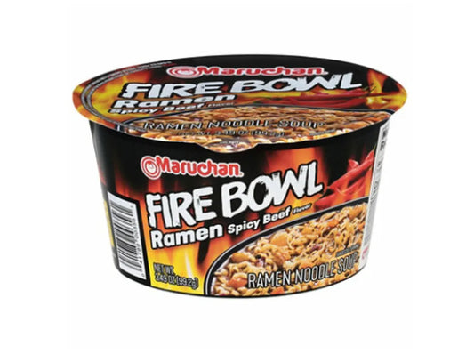 MARUCHAN FIRE BOWL Ramen Spicy Beef Flavor, 3.49oz