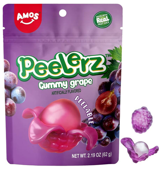 PEELERZ Gummy grapes, Peelables ARTIFICIALLY FLAVORED, 3oz