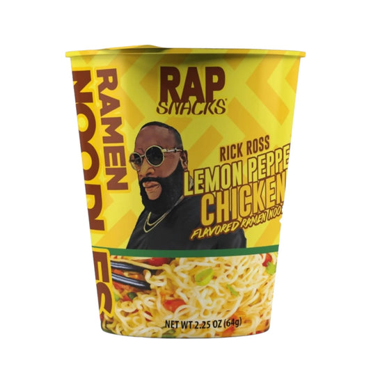 RAP SNACK RICK ROSS, lemon pepper chicken, flavored cup noodles 2.25oz